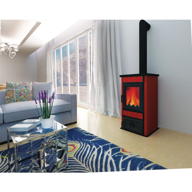 KAMINSKA PEČ ALFA PLAM LARA, RDEČA