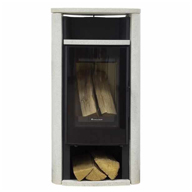 KAMINSKA PEČ LOKATERM BOGATIN ČRN, OBLOGA PEARL WHITE