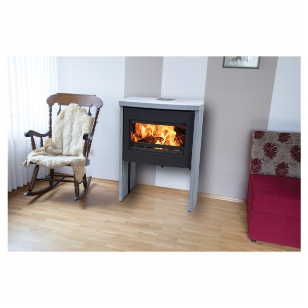 KAMINSKA PEČ LOKATERM KRPAN ČRNA OBLOGA SERPENTINO