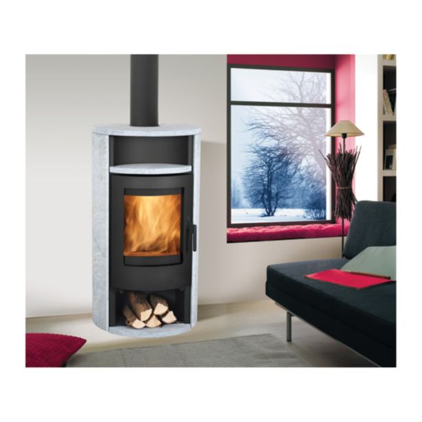 KAMINSKA PEČ LOKATERM TINJAN ČRNA OBLOGA SERPENTINO