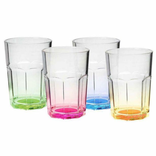 KAMP JEDILNI PRIBOR BRUNNER KOZAREC OCTOGLASS COLOR SET 4 KOS