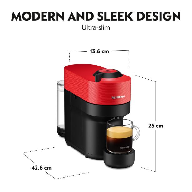 KAVNI APARAT, KAPSULE NESPRESSO VERTUO POP RDEČ