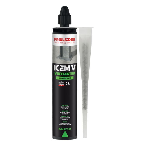 KEMIČNO PRITRJEVANJE KEM 943 KARTUŠA 300 ML VINYLESTER + 1 MIXER
