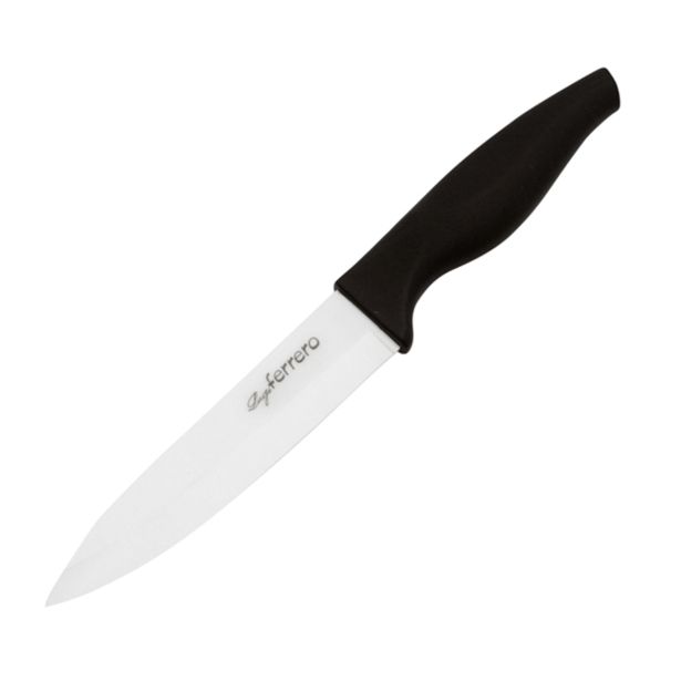 KUHINJSKI NOŽ FERRERO KERAMIČEN 10 CM ČRN