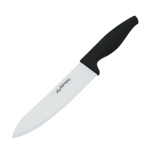 KUHINJSKI NOŽ FERRERO KERAMIČEN 16 CM ČRN