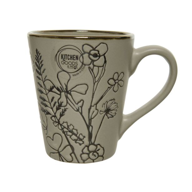 LONČEK KERAMIČEN, S POTISKOM ROŽ 300ML