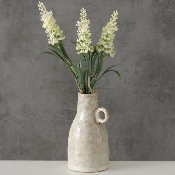 KERAMIČNA VAZA BOLTZE SIVA, VIŠINA 12 CM