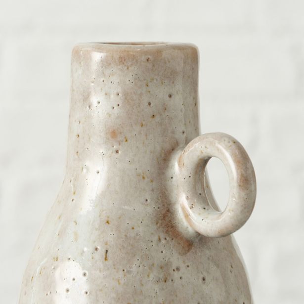 KERAMIČNA VAZA BOLTZE SIVA, VIŠINA 12 CM