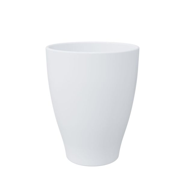 KERAMIČNI NOTRANJI LONEC CARLY 130 BEL GLOSS 129X166MM ZA ORHIDEJE L12