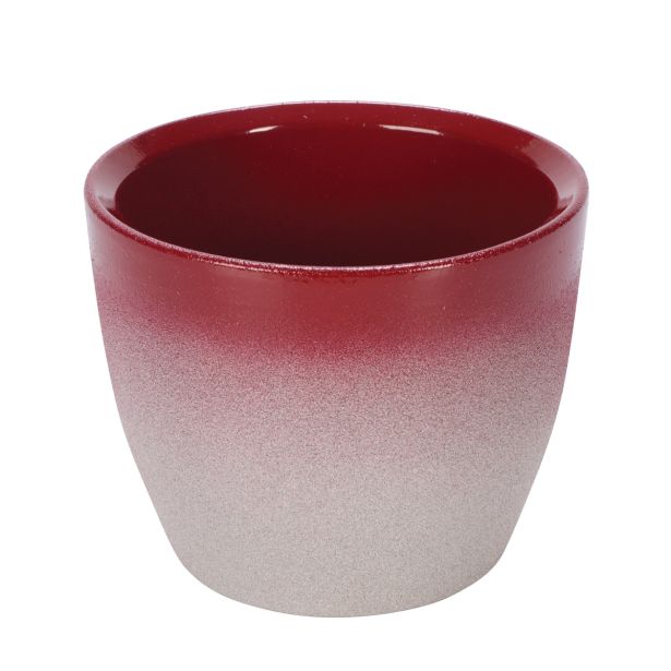 KERAMIČNI NOTRANJI LONEC HORTER 301 DVOBARVNI 15 CM RDEČ-ZLAT-BEL