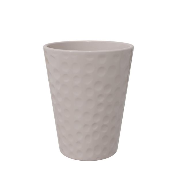 KERAMIČNI NOTRANJI LONEC LINDA 140 SIVA GLOSS 139X167MM ZA ORHIDEJE L12