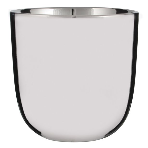 KERAMIČNI NOTRANJI LONEC MICA CHAZ SREBRN SIJAJ H12.5 X D13 CM