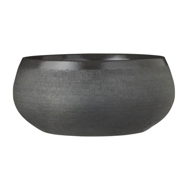 DOURO POSODA OKROGLA TEMNO SIVA - H12XD26CM