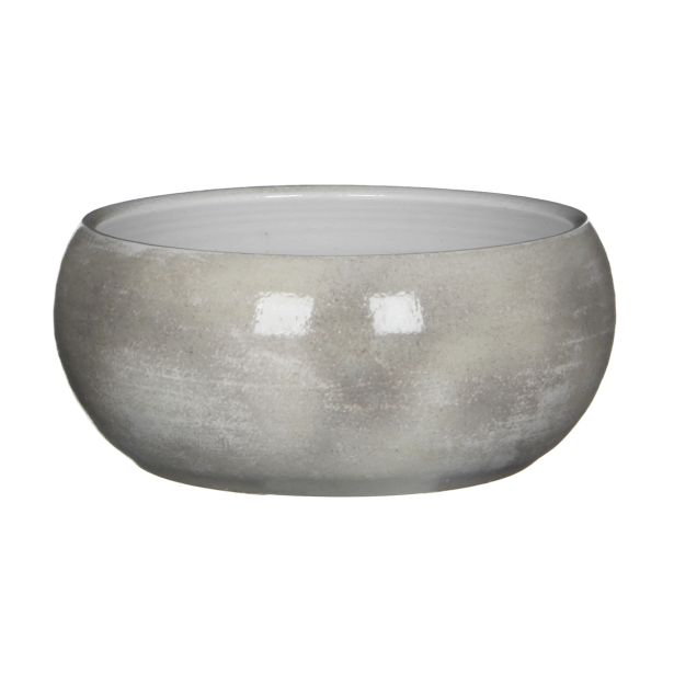 LESTER POSODA OKROGLAL SVETLO SIVA - H12XD28CM