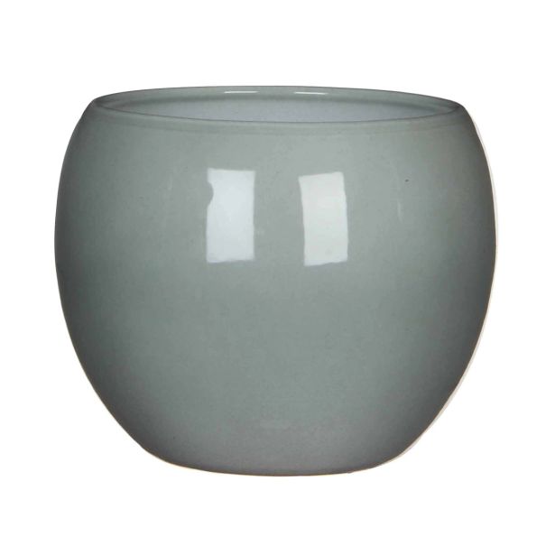 MONET LONEC OKROGEL ZELEN - H13,5XD15,5CM