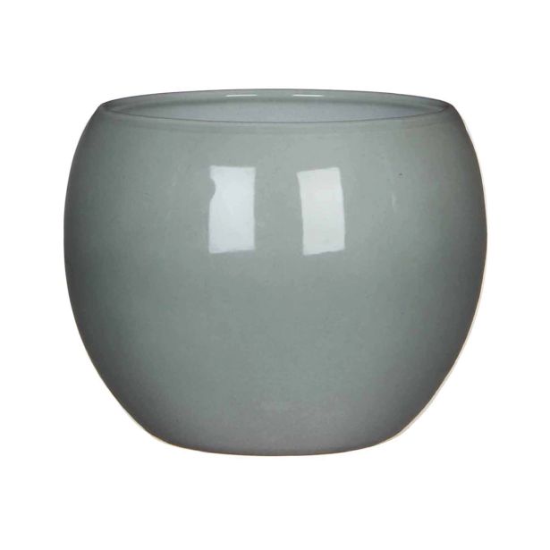 MONET LONEC OKROGEL ZELEN - H10,5XD12,5CM