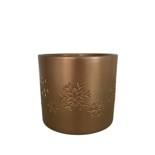 KERAMIČNI NOTRANJI LONEC POTTERY POTS EVA 150 SNEŽINKE GOLD PEARL 138X125MM ZA L12