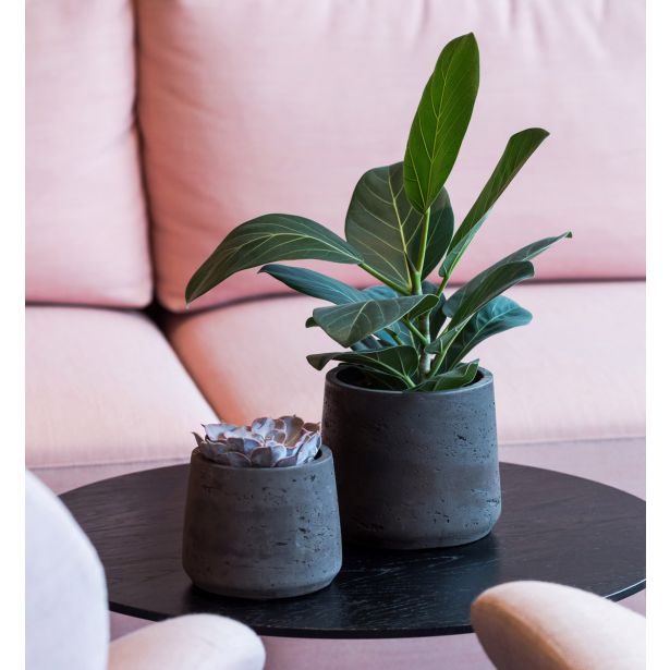 POTTERY POTS PATT BLACK WASHED KERAMIČNI NOTRANJI LONEC