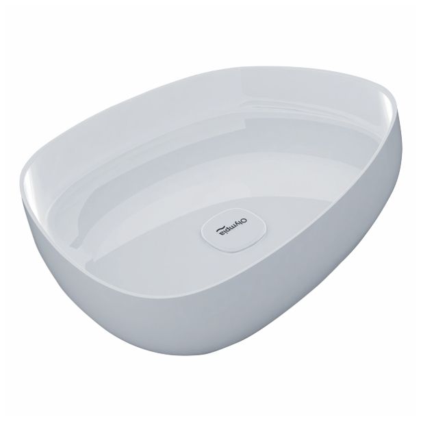 KERAMIČNI UMIVALNIK OLYMPIA METAMORFOSI 55X42X14 CM NADPULTNI BELI
