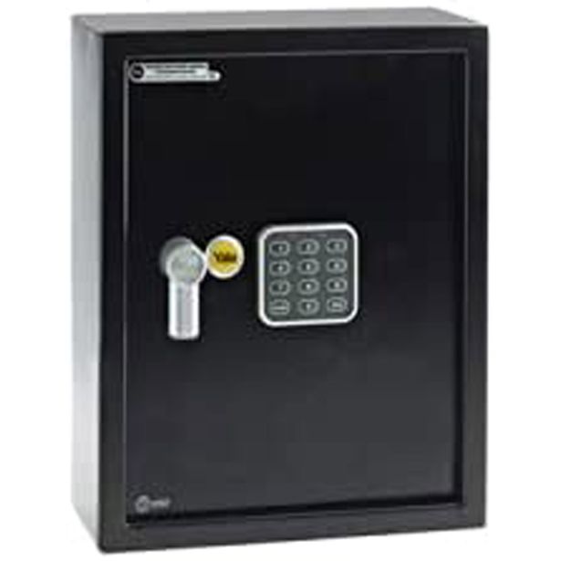 YALE TREZOR ZA KLJUČE, 365X300X100 MM, ZA 48 KLJUČEV, 8 KG, ČRNI, ELECTRONIC KEY SAFE, 3 DO 8-MESTNO KODO, 4X 1,5 V AA
