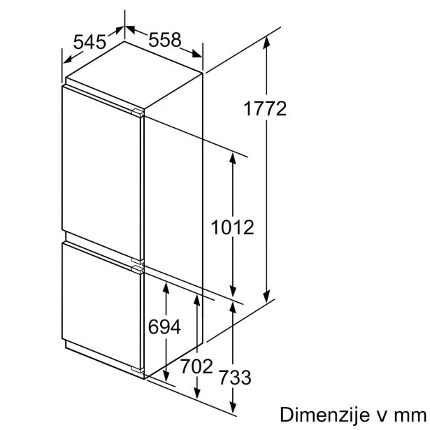 HLADILNIK IN ZAMRZOVALNIK BOSCH KIN86AFF0