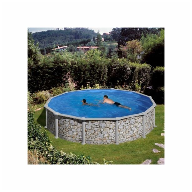 MONTAŽNI BAZEN PLANET POOL KIT 350P 350X120 CM IMITACIJA NARAVNEGA KAMNA