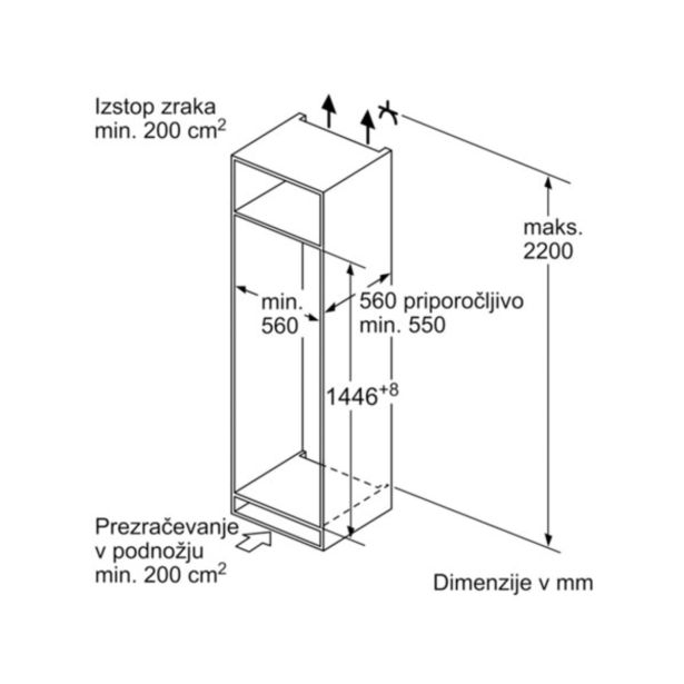 HLADILNIK IN ZAMRZOVALNIK BOSCH KIV 67VS30