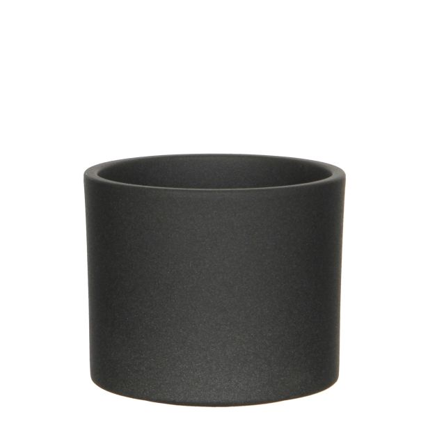 KERAMIČNI NOTRANJI LONEC KLASIČNI SIVI SREDNJI 15 CM VIŠ 13 CM