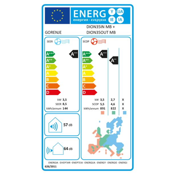 KLIMATSKA NAPRAVA GORENJE DION 3,5 KW
