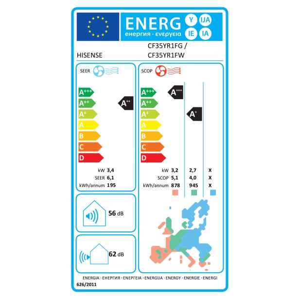 KLIMATSKA NAPRAVA HISENSE EXPERT SMART CF35YR1FG/CF35YR1FW