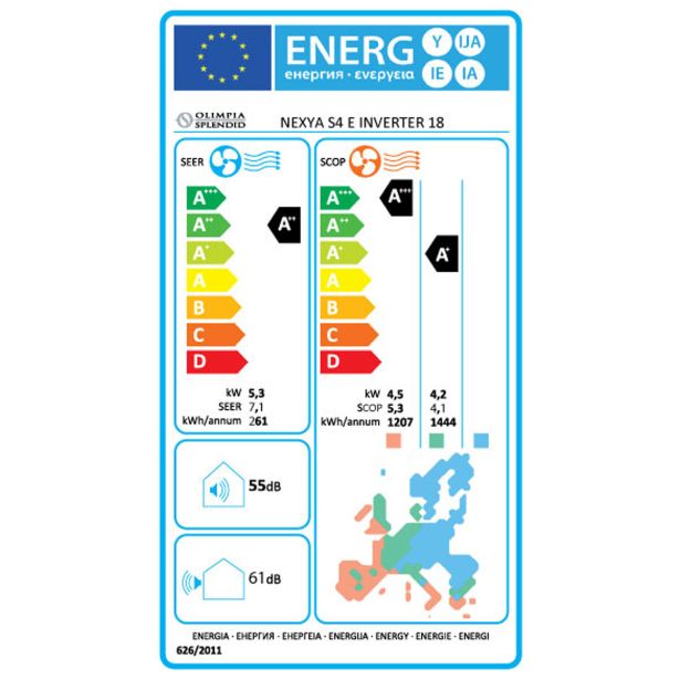 KLIMATSKA NAPRAVA OLIMPIA SPLENDID NEXYA S4 E INVERTER 18C (5.5KW)