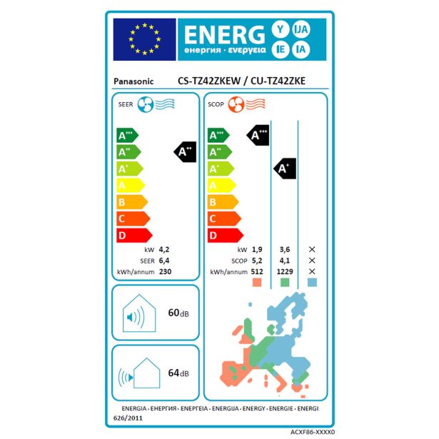 KLIMATSKA NAPRAVA PANASONIC CS/CU-TZ42ZKE