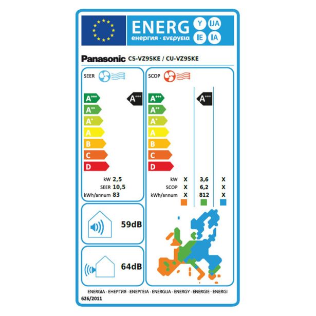 KLIMATSKA NAPRAVA PANASONIC CS/CU-VZ9SKE, 2.5KW
