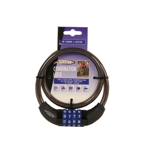 KLJUČAVNICA ZA KOLO FI 10 MM 65 CM, KOMBINACIJSKA BICYCLE GEAR