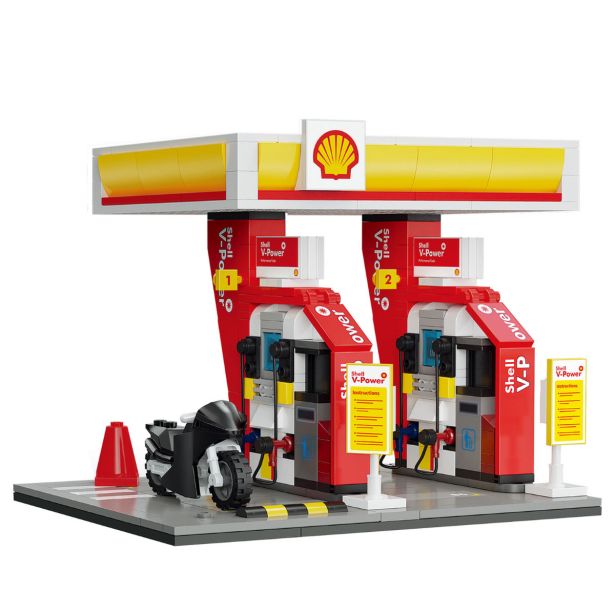 KOCKE CADA BRICKS SHELL MINI BENCINSKA ČRPALKA