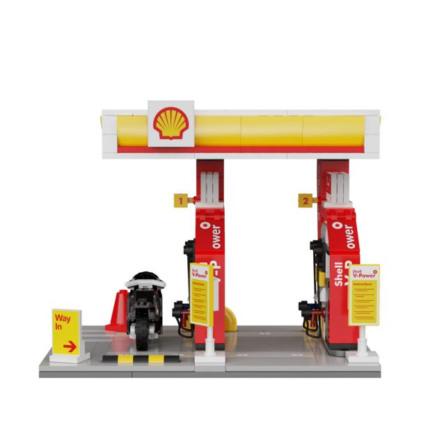 KOCKE CADA BRICKS SHELL MINI BENCINSKA ČRPALKA