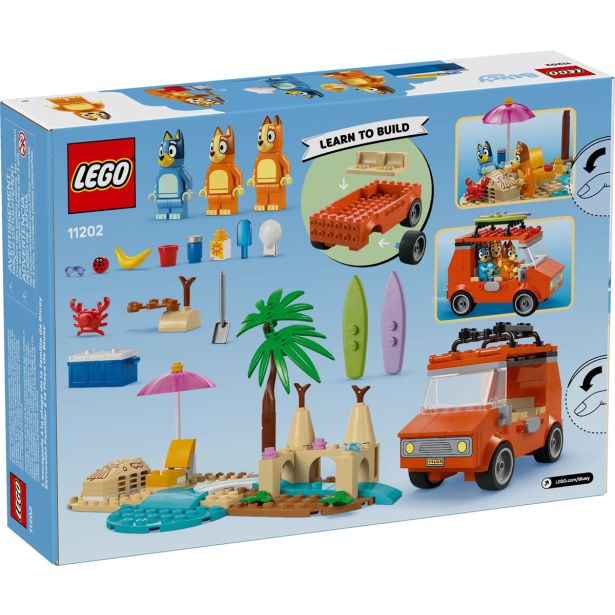 KOCKE LEGO BLUEY 11202 BLUEYJINA PLAŽA IN IZLET Z AVTOM.