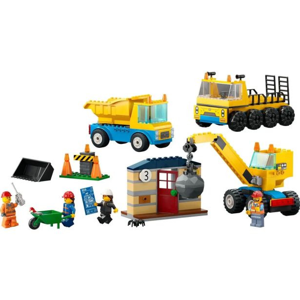 KOCKE LEGO CITY GRADBENI TOVORNJAKI ŽERJAV Z RUŠ KROGLO 60391