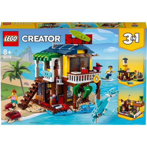 KOCKE LEGO CREATOR HIŠICA NA PLAŽI ZA SURF 31118