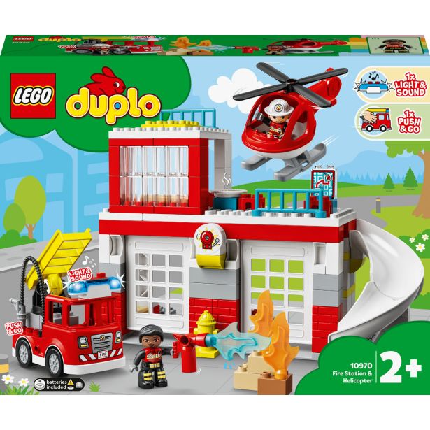 KOCKE LEGO DUPLO GASILSKA POSTAJA IN HELIKOPTER 10970