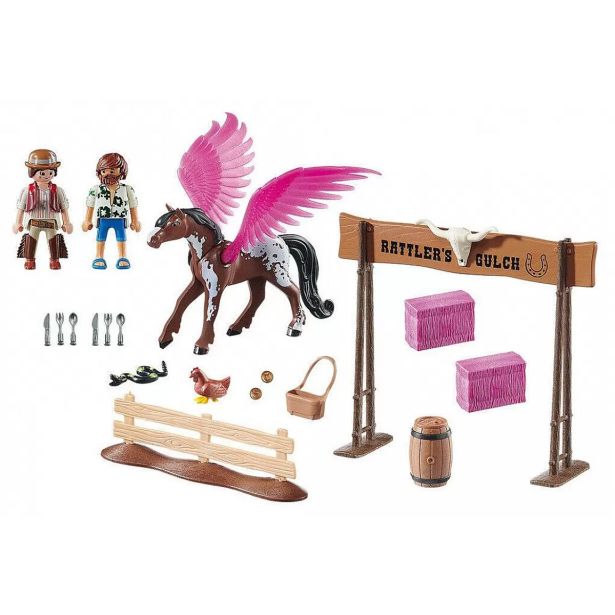 KOCKE PLAYMOBIL MARLA IN DEL S KRILATIM KONJEM 70074