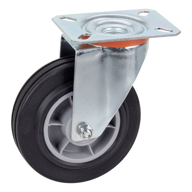 KOLO Z GIBLJIVO VILICO DÖRNER + HELMER 125X37MM PLOŠČA 100X85MM NOSILNOST 100KG