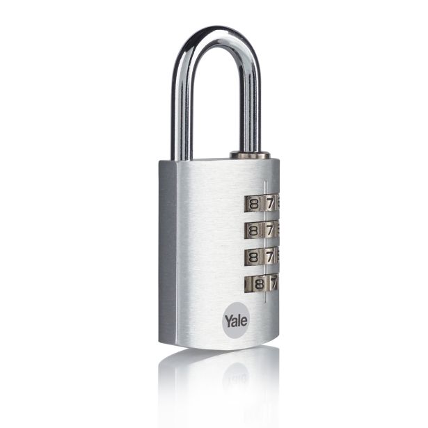CILINDRIČNA OBEŠANKA YALE KOMBINACIJSKA 38MM 4 ŠTEV. OHIŠJE ALU
