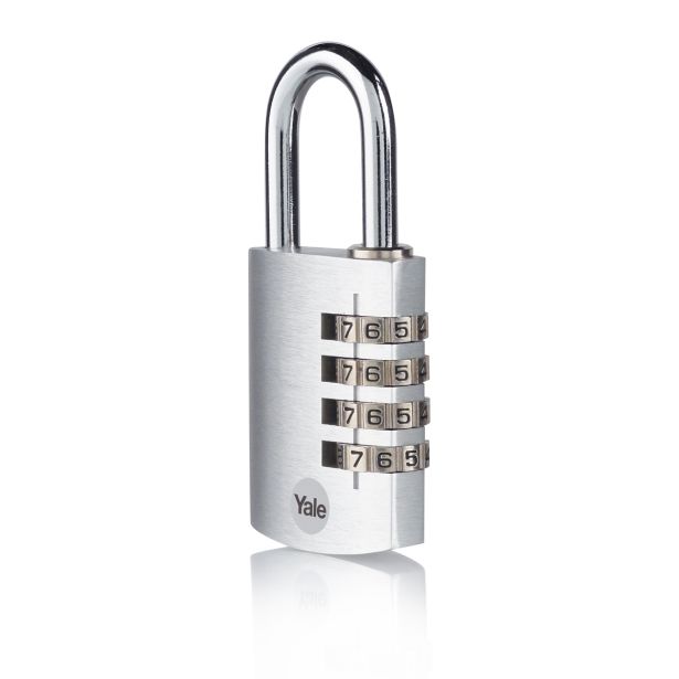 CILINDRIČNA OBEŠANKA YALE KOMBINACIJSKA 38MM 4 ŠTEV. OHIŠJE ALU