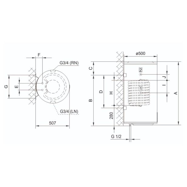 KOMBINIRANI GRELNIK VODE TIKI ECON MCL 150