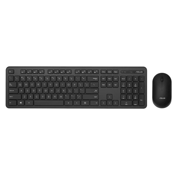 KOMPLET TIPKOVNICA Z MIŠKO ASUS CW100 WIRELESS KEYBOARD AND MOUSE SET, BREZŽIČNI KOMPLET, ČRN