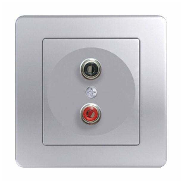 KOMUNIKACIJSKA VTIČNICA EKONOMIK AVDIO 2XRCA SREBRNA