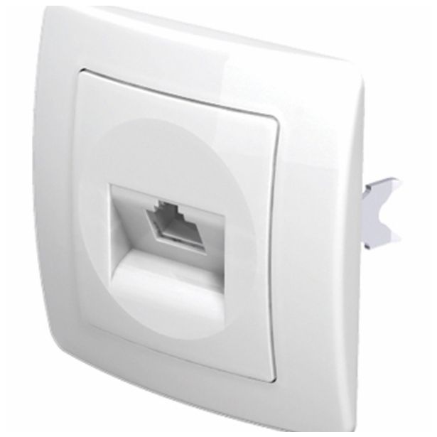 KOMUNIKACIJSKA VTIČNICA EKONOMIK TEL KS RJ11 6/4 BELA