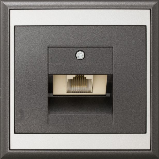 KOMUNIKACIJSKA VTIČNICA LUNE RJ45, ANTRACIT