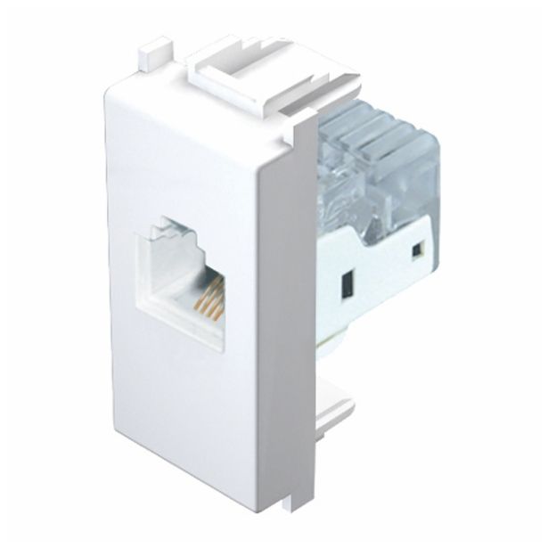 KOMUNIKACIJSKA VTIČNICA MODUL CAT5E KS RJ45 8/8 BELA, 1M, BOK